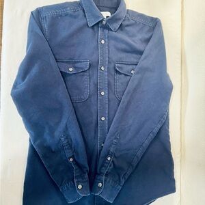 Reiss Navy Blue Casual Button-Down Shirt